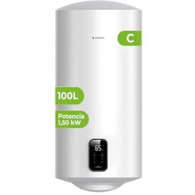 Aspes AT10000DW Elektrische doorstroomboiler, 100 liter, 1500 W, montageset, geëmailleerd staal, digitale thermostaat, temperatuur max. 93 °C, wit, energie-efficiëntie B Aspes AT10000DW Elektrische doorstroomboiler, 100 liter, 1500 W, montageset, geëmailleerd staal, digitale thermostaat, temperatuur max. 93 °C, wit, energie-efficiëntie B