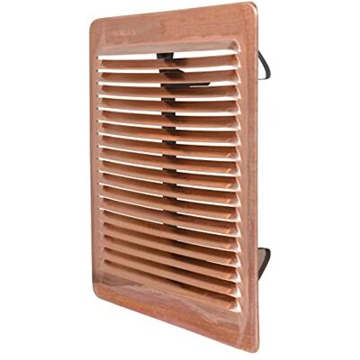 La Ventilazione LAM2323RA ventilatierooster vierkant met veren, koper, 228 x 228 mm La Ventilazione LAM2323RA ventilatierooster vierkant met veren, koper, 228 x 228 mm