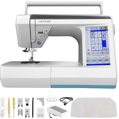 Cecotec BelleCouture digitale naaimachine 36000 Control. Touchscreen, 7 inch, 360 punten, pedalfree, automatisch inrijgen, ledlicht, draadsnijder, hoge/lage naald, complete accessoireset. Cecotec BelleCouture digitale naaimachine 36000 Control. Touchscreen, 7 inch, 360 punten, pedalfree, automatisch inrijgen, ledlicht, draadsnijder, hoge/lage naald, complete accessoireset.