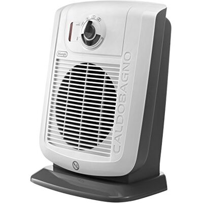 De'Longhi HBC 3030 Ventilatorkachel voor badkamer, 2 standen, ECO-SILENCE-functie, druppelbescherming, zomerventilatie, kabelopwikkeling, voor ruimtes tot 60 m³ De'Longhi HBC 3030 Ventilatorkachel voor badkamer, 2 standen, ECO-SILENCE-functie, druppelbescherming, zomerventilatie, kabelopwikkeling, voor ruimtes tot 60 m³