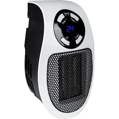 Güde Stekkerkachel GSH 500 K mini (230 V, 500 W verwarmingsvermogen, 28,46 m³/h ventilatorvermogen, PTC-keramisch verwarmingselement, 90° draaib. netstekker, timerfunctie, LED-display, regelbare Güde Stekkerkachel GSH 500 K mini (230 V, 500 W verwarmingsvermogen, 28,46 m³/h ventilatorvermogen, PTC-keramisch verwarmingselement, 90° draaib. netstekker, timerfunctie, LED-display, regelbare