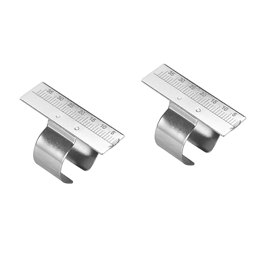 GLEAVI 2 Stuks Tandheelkundige Instrumenten Ring Tandheelkundig Meetinstrument Voor Wortelkanalen Tandarts Instrumenten Meetring Ring Heerser Vinger Heerser Ringen Roestvrij Staal Mens