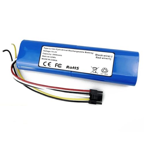 WILLQ 2800 mAh 3400 mAh Vervanging van de batterij van de stofzuiger in de batterij Veegrobotbatterij 14,4 V/14,8 V reservebatterij,3400mah