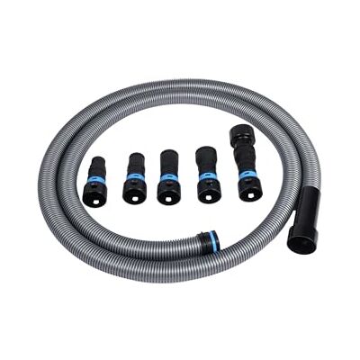 Cen-Tec Systems 94698 Quick Click 10 Ft. slang voor thuis en winkel stofzuigers met uitgebreide multi-merk Power Tool Adapter Set voor stofverzameling, zilver Cen-Tec Systems 94698 Quick Click 10 Ft. slang voor thuis en winkel stofzuigers met uitgebreide multi-merk Power Tool Adapter Set voor stofverzameling, zilver