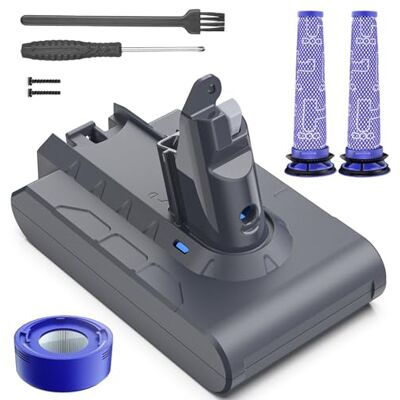 Keenstone Keeenstone 8000 mAh accu voor Dyson V6 DC62, reserveaccu voor Dyson DC58 DC59 DC61 Animal DC72 DC74 SV03 SV05 SV06 SV07 SV09 stofzuiger + 3 stuks filters Keenstone Keeenstone 8000 mAh accu voor Dyson V6 DC62, reserveaccu voor Dyson DC58 DC59 DC61 Animal DC72 DC74 SV03 SV05 SV06 SV07 SV09 stofzuiger + 3 stuks filters