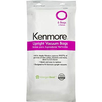 Kenmore 53294 Style O HEPA Cloth Vacuum Bags for Upright Vacuum Cleaners 6 Pack Kenmore 53294 Style O HEPA Cloth Vacuum Bags for Upright Vacuum Cleaners 6 Pack