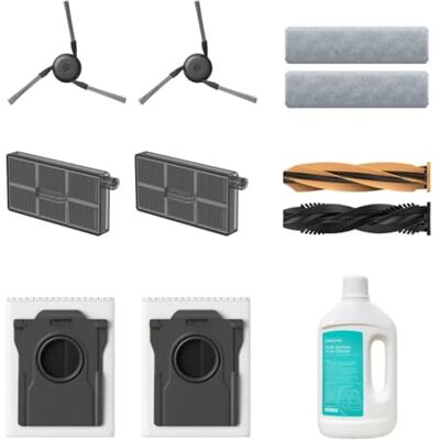 dreame Accessoirekit voor Robotstofzuiger Aqua10 Ultra Track Complete, Inclusief 1 HyperStream DuoBrush, 2 Zijborstels, 2 Filters, 2 Stofzakken, 2 Rupsbandmops, Reinigingsmiddel 1l dreame Accessoirekit voor Robotstofzuiger Aqua10 Ultra Track Complete, Inclusief 1 HyperStream DuoBrush, 2 Zijborstels, 2 Filters, 2 Stofzakken, 2 Rupsbandmops, Reinigingsmiddel 1l