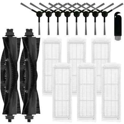lvtengai Vervangende onderdelen compatibel met WYZE robotstofzuiger WVCR200S accessoires, 2 hoofdborstels, 6 hepa-filters, 8 zijborstels opzetstuk lvtengai Vervangende onderdelen compatibel met WYZE robotstofzuiger WVCR200S accessoires, 2 hoofdborstels, 6 hepa-filters, 8 zijborstels opzetstuk