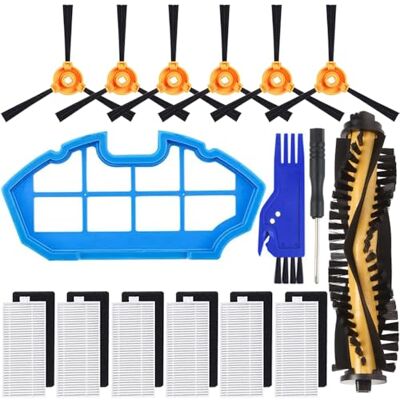 Electropan Vervangende onderdelen voor Ecovacs DEEBOT N79 N79S DN622 DN622.11 500 N79w N79se Robotic Stofzuiger Hoofdborstel, Filter, Zijborstel Accessoire Kit Electropan Vervangende onderdelen voor Ecovacs DEEBOT N79 N79S DN622 DN622.11 500 N79w N79se Robotic Stofzuiger Hoofdborstel, Filter, Zijborstel Accessoire Kit
