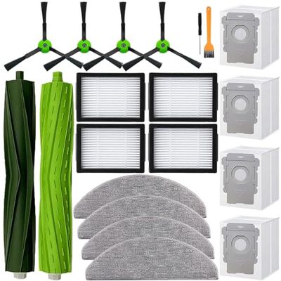 Tivcroxs Vervangende onderdelen accessoires voor iRobot Roomba Combo i5, i5+, j5, j5+ robotstofzuiger, 1 set rolborstel & 4 filters & 4 dweilpads & 4 stofzuigerzakken en 4 zijborstels Tivcroxs Vervangende onderdelen accessoires voor iRobot Roomba Combo i5, i5+, j5, j5+ robotstofzuiger, 1 set rolborstel & 4 filters & 4 dweilpads & 4 stofzuigerzakken en 4 zijborstels