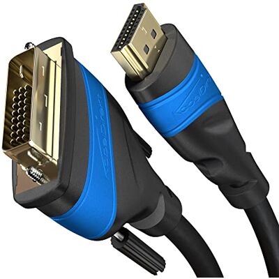 KabelDirekt – HDMI DVI adapterkabel – 7,5m Bi-directioneel monitor kabel, DVI-D 24+1/High Speed, HDMI-apparaten met monitors aansluiten, Full HD/1080 KabelDirekt – HDMI DVI adapterkabel – 7,5m Bi-directioneel monitor kabel, DVI-D 24+1/High Speed, HDMI-apparaten met monitors aansluiten, Full HD/1080