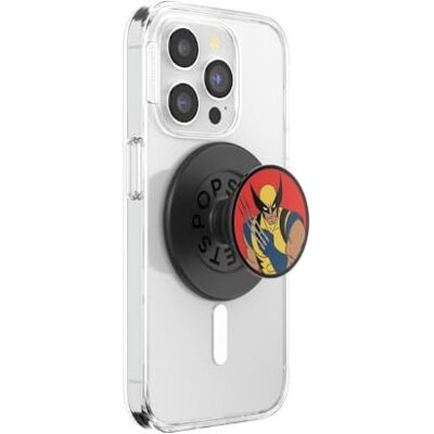 PopSockets Ronde telefoongreep compatibel met MagSafe, inclusief adapterring, telefoonhouder, compatibel met draadloos opladen, Deadpool x Wolverine Enamel Wolverine PopSockets Ronde telefoongreep compatibel met MagSafe, inclusief adapterring, telefoonhouder, compatibel met draadloos opladen, Deadpool x Wolverine Enamel Wolverine