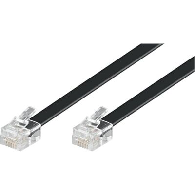 goobay 50323 modulaire aansluitkabel 10 meter, zwart RJ12-stekker (6P6C) naar RJ12-stekker (6P6C) goobay 50323 modulaire aansluitkabel 10 meter, zwart RJ12-stekker (6P6C) naar RJ12-stekker (6P6C)