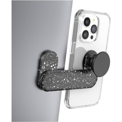 PopSockets : Laptop Mount Zelfklevende telefoonhouder voor laptop met slank, strak ontwerp Black Speckle PopSockets : Laptop Mount Zelfklevende telefoonhouder voor laptop met slank, strak ontwerp Black Speckle