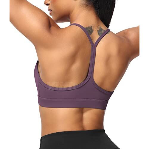 Yiifit Sportbeha Y rug sportbeha dames racerback crop top yoga gym, #2 Lila, L