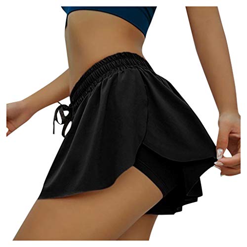 LZPCarra Rokshorts voor dames, 2-in-1 elegant, tennisbroek voor dames, wijde pijpen, looprok, tennisrok, rok met broek, tennis, golf, tennis, tennisrok, jurk, sport, geplooide tennisrok, broek, zomerrok,