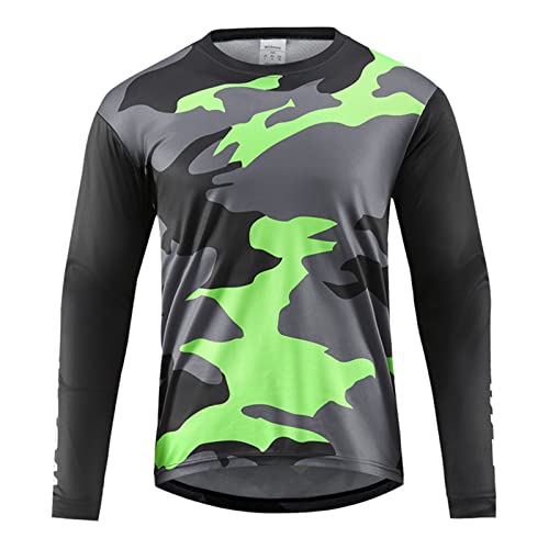 LDadgf Heren Mountainbike Country Downhill Pak Top Fietsbroek Dames Mountainbike (Groen, M)