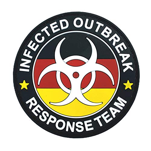 Patch Nation Duitse Duitsland vlag geïnfecteerde uitbraak Response Team gloed in de donkere PVC Airsoft morale patch