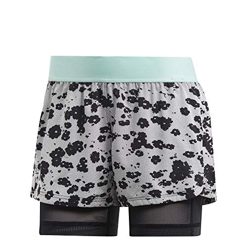 adidas Franchise Iteration 2in1 Shorts voor dames, lichtgrijs, zwart