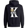 Nesthome King Queen pullover voor koppels, hoodie voor koppels, Zwart-king, XS