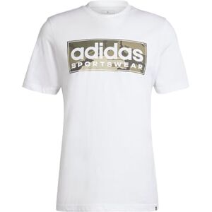adidas Heren Camo Linear Graphic Tee, White, S Tall adidas Heren Camo Linear Graphic Tee, White, S Tall