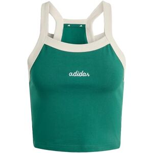 adidas Mujer Seasonal Essentials Colorpop Tank with Embroidered Graphic, collegiate green/white, L adidas Mujer Seasonal Essentials Colorpop Tank with Embroidered Graphic, collegiate green/white, L