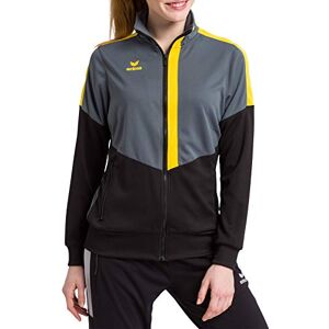 Erima Dames Squad Worker Jacket, Slate Grijs/Zwart/Geel, 34