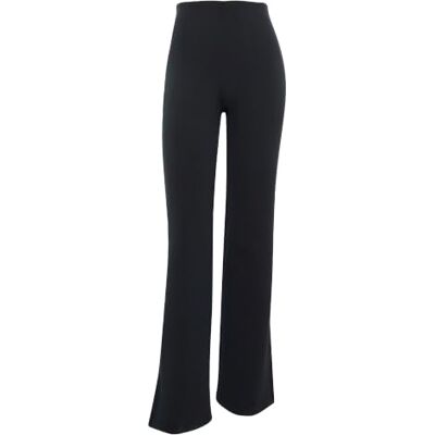adidas dames Soft Lux Flared Pants, black, XS Short adidas dames Soft Lux Flared Pants, black, XS Short