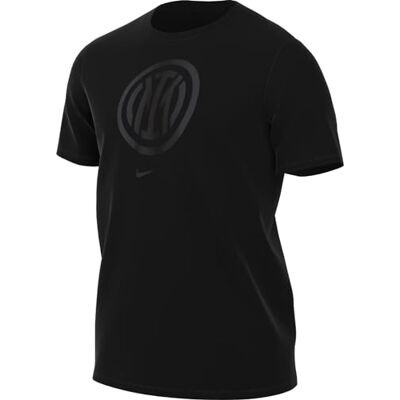 NIKE Heren T-Shirt Inter M Nk Crest Tee, Zwart/Zwart, DJ1310-013, S NIKE Heren T-Shirt Inter M Nk Crest Tee, Zwart/Zwart, DJ1310-013, S