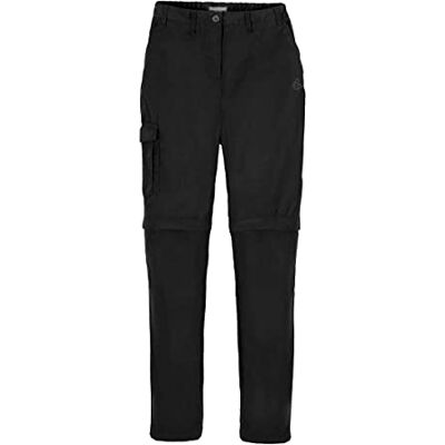 Craghoppers Womens Expert Kiwi Convertible broek, zwart, maat 14 Craghoppers Womens Expert Kiwi Convertible broek, zwart, maat 14