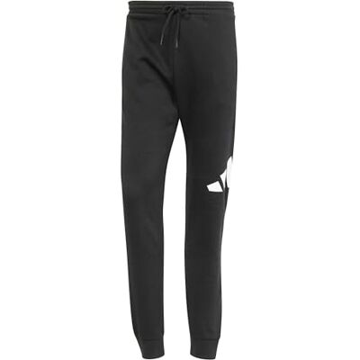 adidas Hombre ESSENTIALS BIG LOGO FLEECE PANT CUFFED, black/white, S adidas Hombre ESSENTIALS BIG LOGO FLEECE PANT CUFFED, black/white, S
