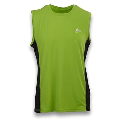 Ande Running Pro tanktop voor heren, technische top met zakken voor trailrunning, Vde Acido/Zwart, M Ande Running Pro tanktop voor heren, technische top met zakken voor trailrunning, Vde Acido/Zwart, M