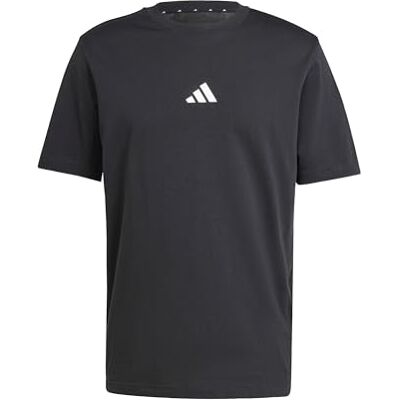 adidas heren Essentials Small Logo Single Jersey Shirt, Black/White, XS adidas heren Essentials Small Logo Single Jersey Shirt, Black/White, XS