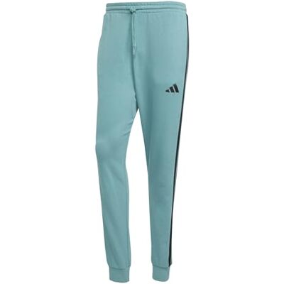 adidas Heren ESSENTIAL THREE STRIPES FRENCH TERRY PANT, powder teal/black, XS adidas Heren ESSENTIAL THREE STRIPES FRENCH TERRY PANT, powder teal/black, XS