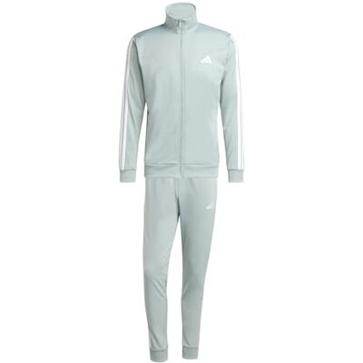 adidas Hombre SPORTSWEAR BASIC 3 STRIPES TRICOT TRACKSUIT, Wonder Sage, XS adidas Hombre SPORTSWEAR BASIC 3 STRIPES TRICOT TRACKSUIT, Wonder Sage, XS