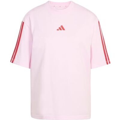 adidas Mujer ESSENTIALS 3-STRIPES BOYFRIEND T-SHIRT, clear pink/pure ruby, XS adidas Mujer ESSENTIALS 3-STRIPES BOYFRIEND T-SHIRT, clear pink/pure ruby, XS