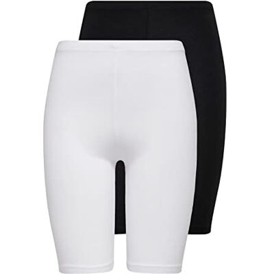 ONLY Fietsshorts voor dames, 2 stuks, zwart/verpakking: wit, S ONLY Fietsshorts voor dames, 2 stuks, zwart/verpakking: wit, S