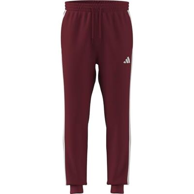 adidas Hombre ESSENTIAL THREE STRIPES FRENCH TERRY PANT, active maroon/white, S adidas Hombre ESSENTIAL THREE STRIPES FRENCH TERRY PANT, active maroon/white, S