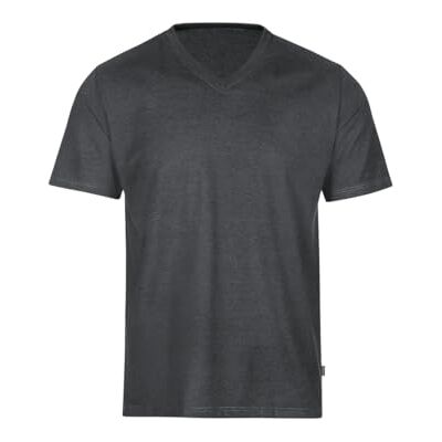 Trigema Dames V-shirt deluxe katoen, Antraciet-melange., 5XL/Grote maten Trigema Dames V-shirt deluxe katoen, Antraciet-melange., 5XL/Grote maten