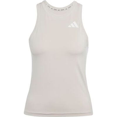 adidas Dames Train Essentials 3-Stripes Workout Tank, wonder alumina/white, L adidas Dames Train Essentials 3-Stripes Workout Tank, wonder alumina/white, L