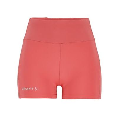Craft ADV Essence Hot Pants 2 Cheer functionele trainingsshorts XS met brede tailleband en stretch korte sportbroek van gerecycled functioneel materiaal Craft ADV Essence Hot Pants 2 Cheer functionele trainingsshorts XS met brede tailleband en stretch korte sportbroek van gerecycled functioneel materiaal