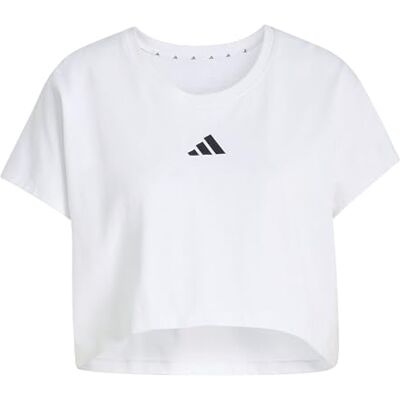 adidas Mujer Power Workout Cropped Boxy 3-Stripes Tank, white, XL adidas Mujer Power Workout Cropped Boxy 3-Stripes Tank, white, XL