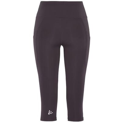 Craft Dames Capri Tights ADV Essence, DK Plum, XL, 72% gerecycled polyester, 28% elastaan, comfortabele legging met extra brede tailleband, ideaal voor intensieve training Craft Dames Capri Tights ADV Essence, DK Plum, XL, 72% gerecycled polyester, 28% elastaan, comfortabele legging met extra brede tailleband, ideaal voor intensieve training