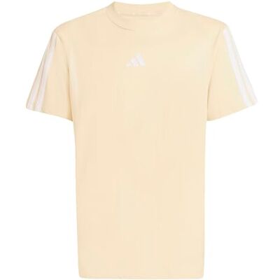 adidas Unisex niños ESSENTIALS 3 STRIPES T-SHIRT, Crystal Linen/white, 9-10 Years adidas Unisex niños ESSENTIALS 3 STRIPES T-SHIRT, Crystal Linen/white, 9-10 Years