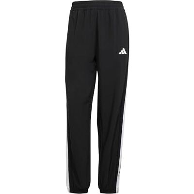 adidas dames Train Essentials 3-Stripes Woven Pants, Black/White, M Tall adidas dames Train Essentials 3-Stripes Woven Pants, Black/White, M Tall