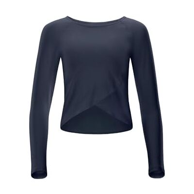 WINSHAPE Functional Light And Soft Cropped Long Sleeve Top Aet131ls Mit Overlap-applikation dames Yoga-Shirt WINSHAPE Functional Light And Soft Cropped Long Sleeve Top Aet131ls Mit Overlap-applikation dames Yoga-Shirt