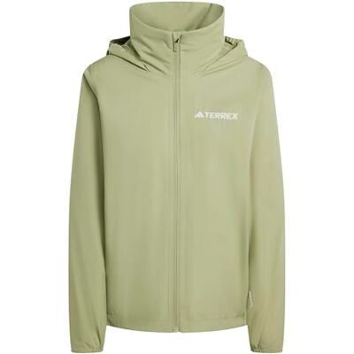 adidas Mujer Terrex Multi Essentials 2 Layer Rain Jacket, tent green, M adidas Mujer Terrex Multi Essentials 2 Layer Rain Jacket, tent green, M