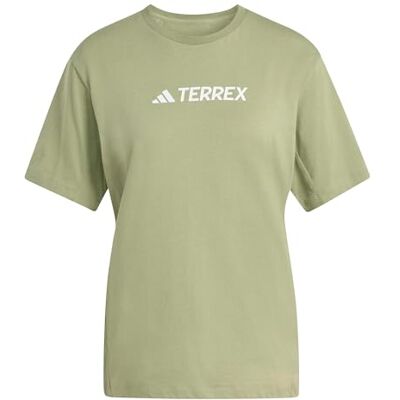 adidas dames Terrex Classic Logo Shirt, tent green, M adidas dames Terrex Classic Logo Shirt, tent green, M