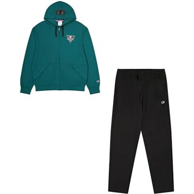Champion Legacy Modern Sport (220379) Poly-Cotton Rain Interlock Hooded trainingspak, meerkleurig flessengroen/zwart (HLG/NBK), XS Heren FW24, flessengroen/zwart (HLG/NBK), XS Champion Legacy Modern Sport (220379) Poly-Cotton Rain Interlock Hooded trainingspak, meerkleurig flessengroen/zwart (HLG/NBK), XS Heren FW24, flessengroen/zwart (HLG/NBK), XS