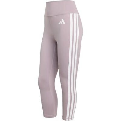 adidas Mujer Optime Essentials Workout 3-Stripes 3/4 Leggings, preloved fig/white, XXL adidas Mujer Optime Essentials Workout 3-Stripes 3/4 Leggings, preloved fig/white, XXL
